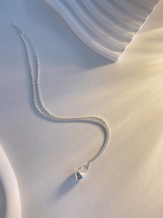 Heart Shaped Sparkling Necklace