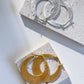 Brushed Round Earrings