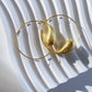 Round teardrop tail earrings
