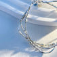 Triple layer sterling silver bracelet