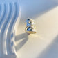 Wide wrap-around pearl ring