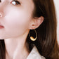 Round teardrop tail earrings