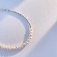 Freshwater pearl silver square bracelet