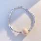 Sterling silver square pearl bracelet