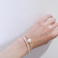 Sterling silver square pearl bracelet