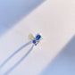 Colored zirconia sterling silver ring