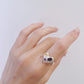 Colored zirconia sterling silver ring
