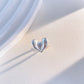 Three-dimensional heart-shaped ring