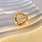 Sterling silver double layer ring