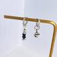 Silver dice earrings