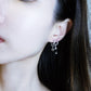Silver dice earrings