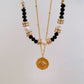 Baroque pearl and spinel necklace