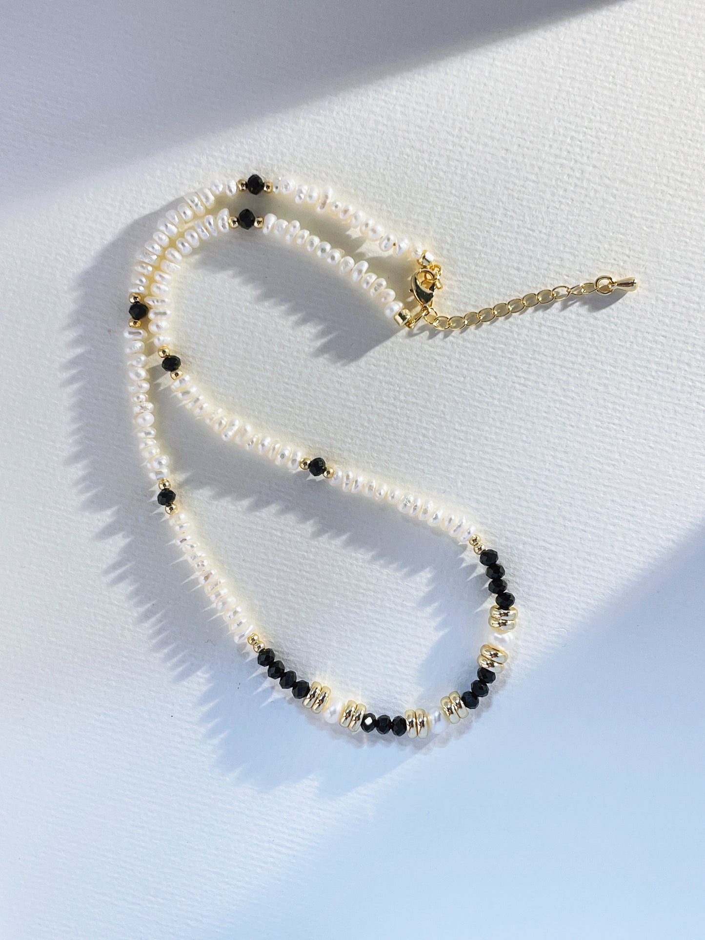 Baroque pearl and spinel necklace