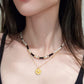 Baroque pearl and spinel necklace