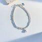 Double layer pearl sterling silver bracelet