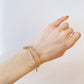 Three layer charm bracelet