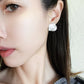 Silver Lotus Leaf Earrings