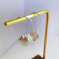 Irregular round piece earrings