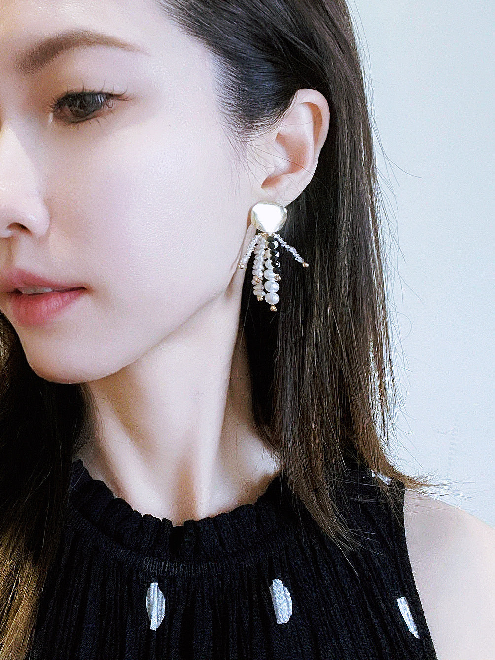 Pearl Spinel Earrings