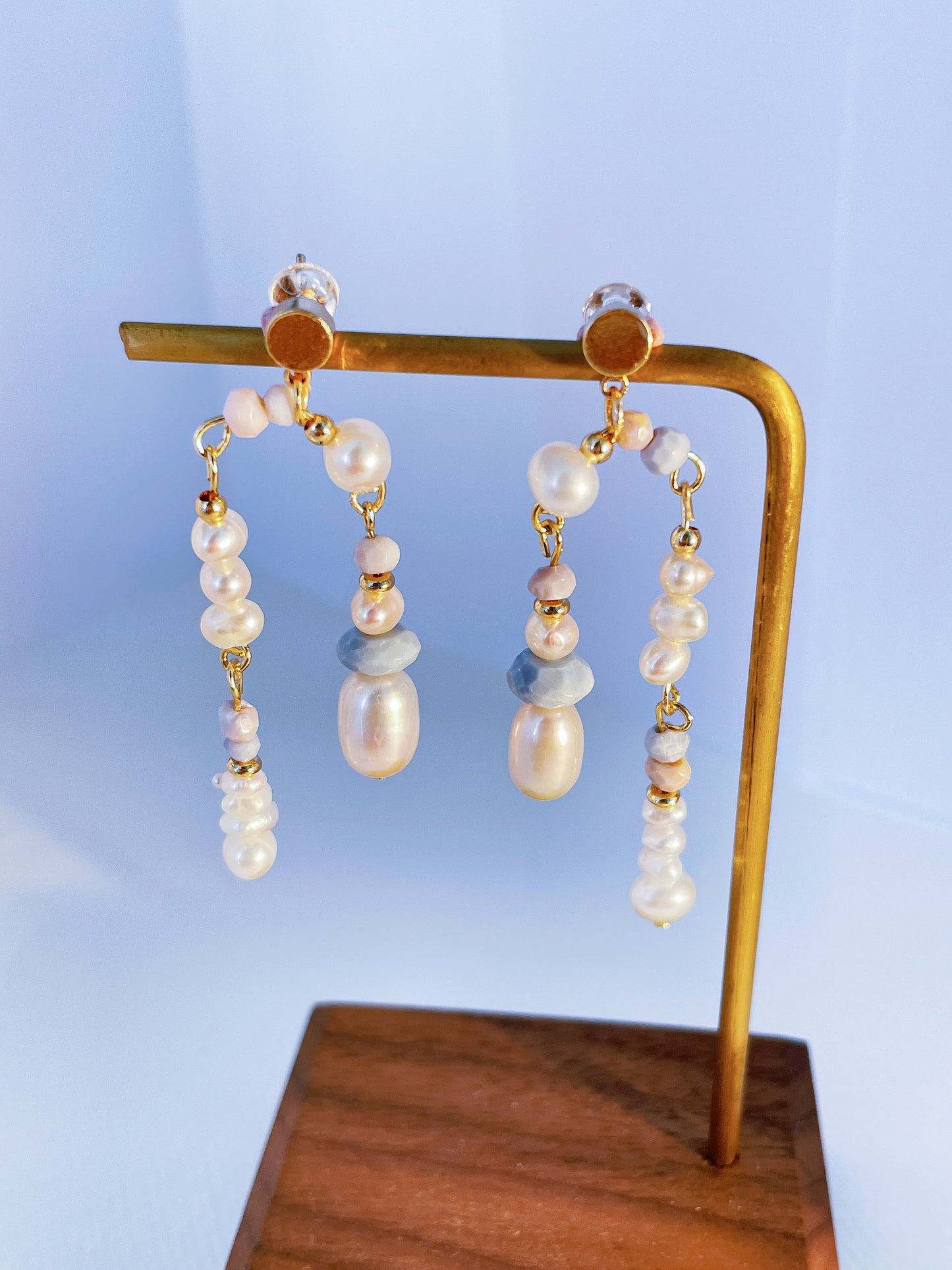 Opal And Pearl Earrings