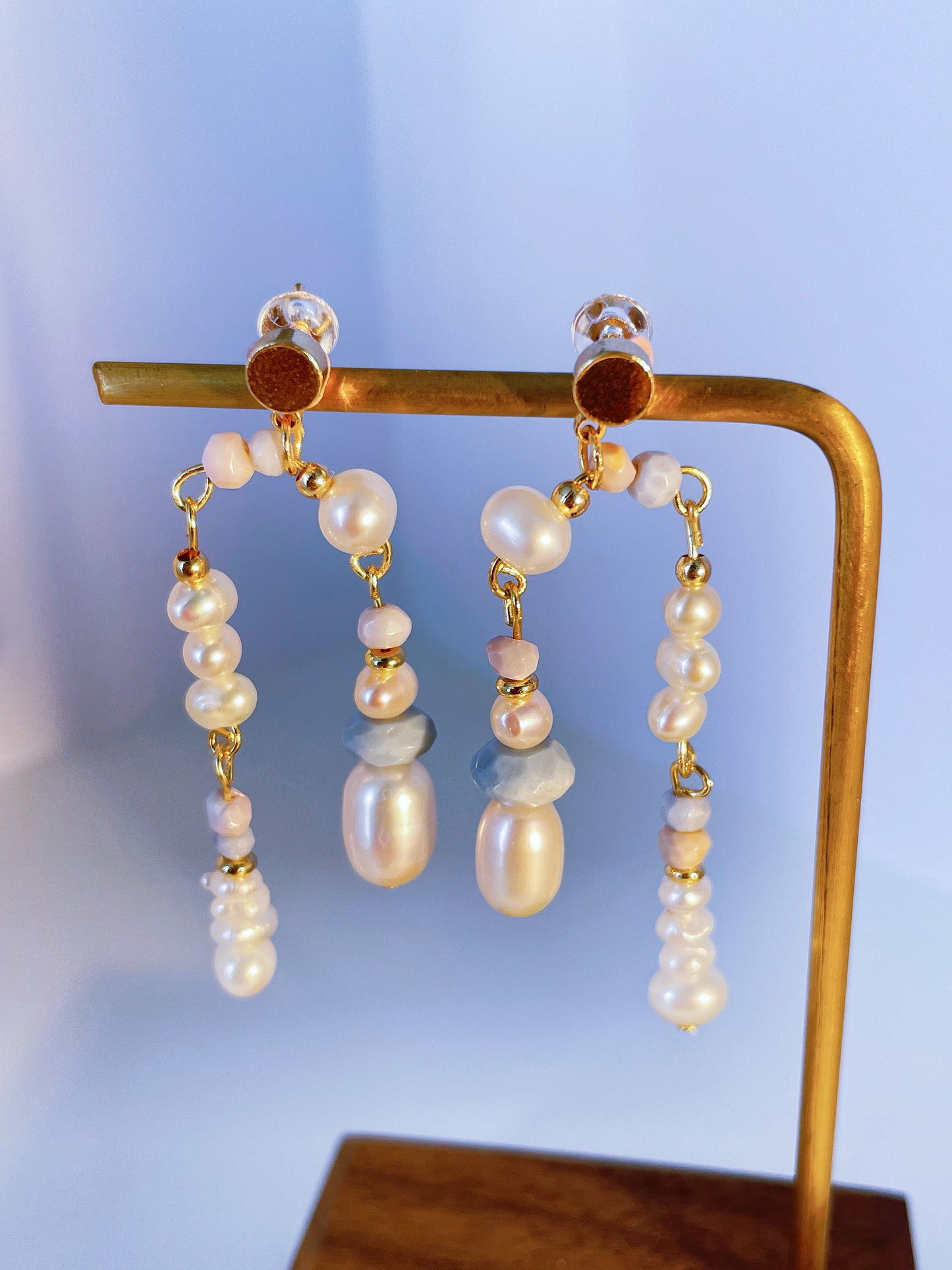 Opal And Pearl Earrings