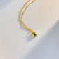 Green zirconia vintage necklace