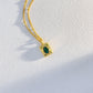 Green zirconia vintage necklace