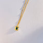 Green zirconia vintage necklace