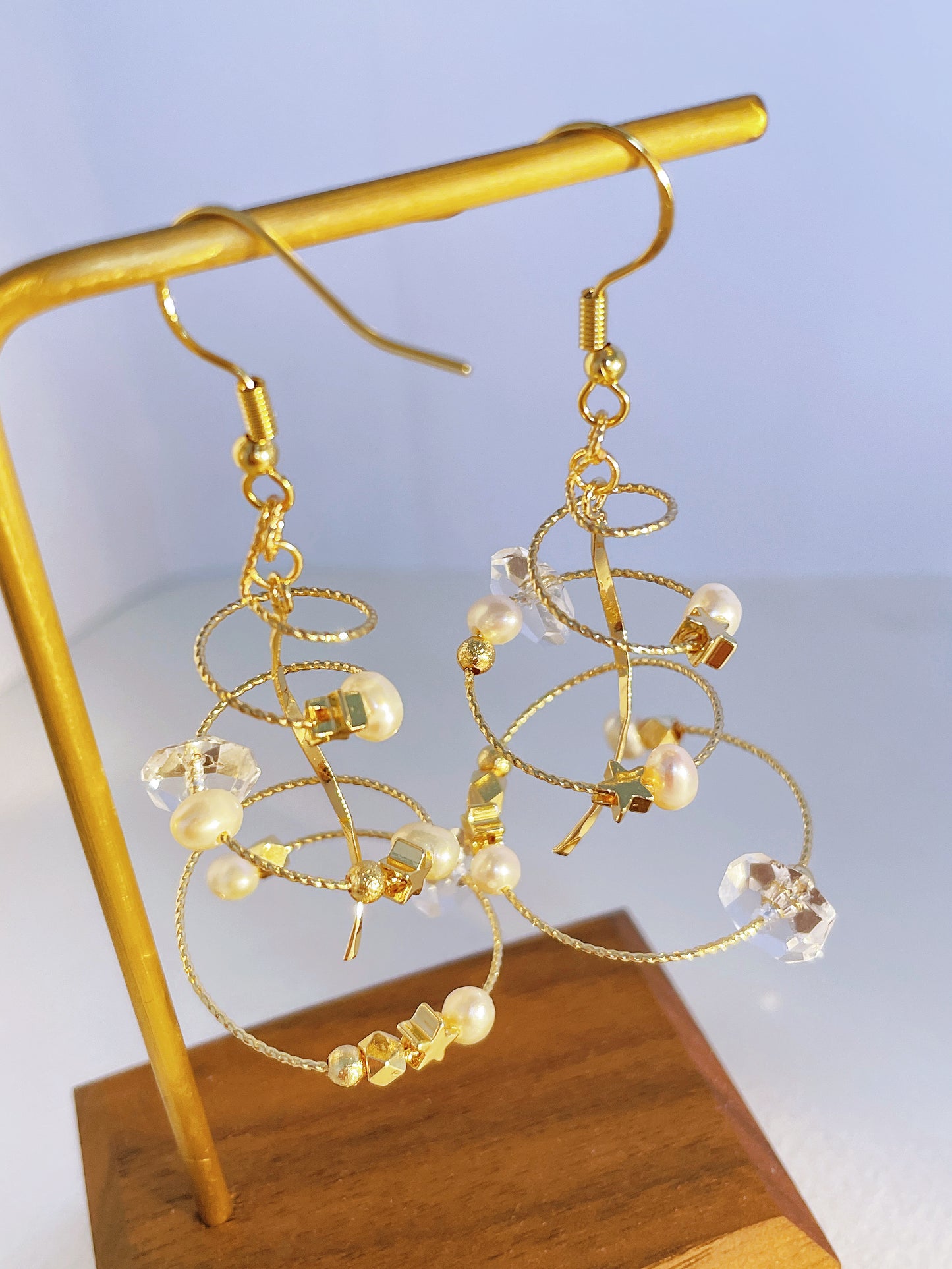 Christmas limited --- Golden Christmas tree earrings