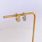 Blue Zirconia Hoop Earrings
