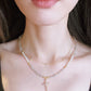 Small triangle zirconia necklace