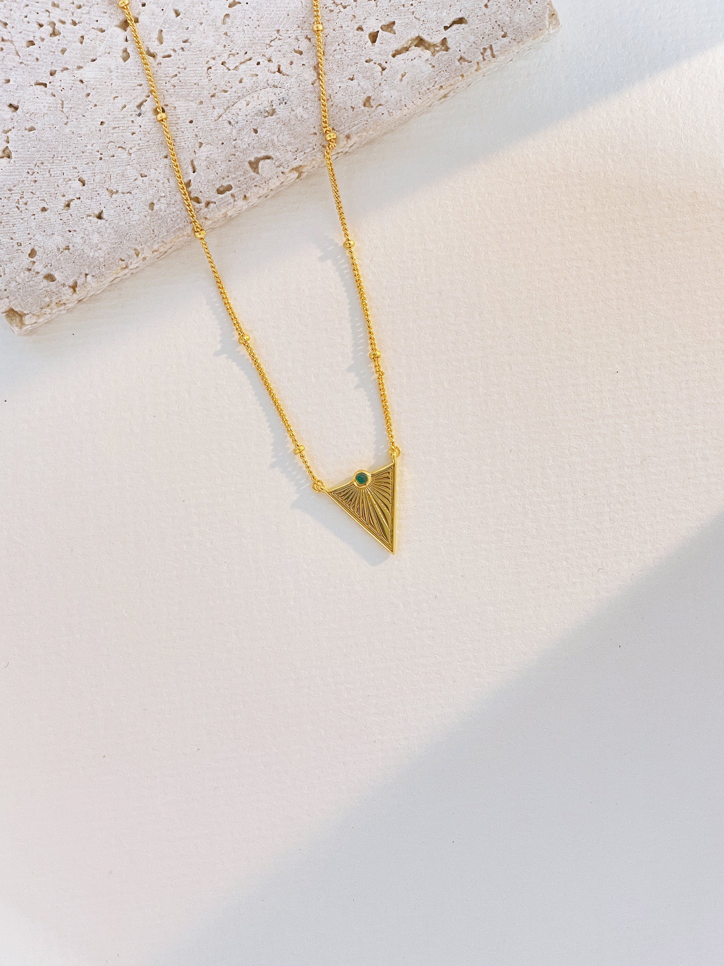 Triangle pendant necklace