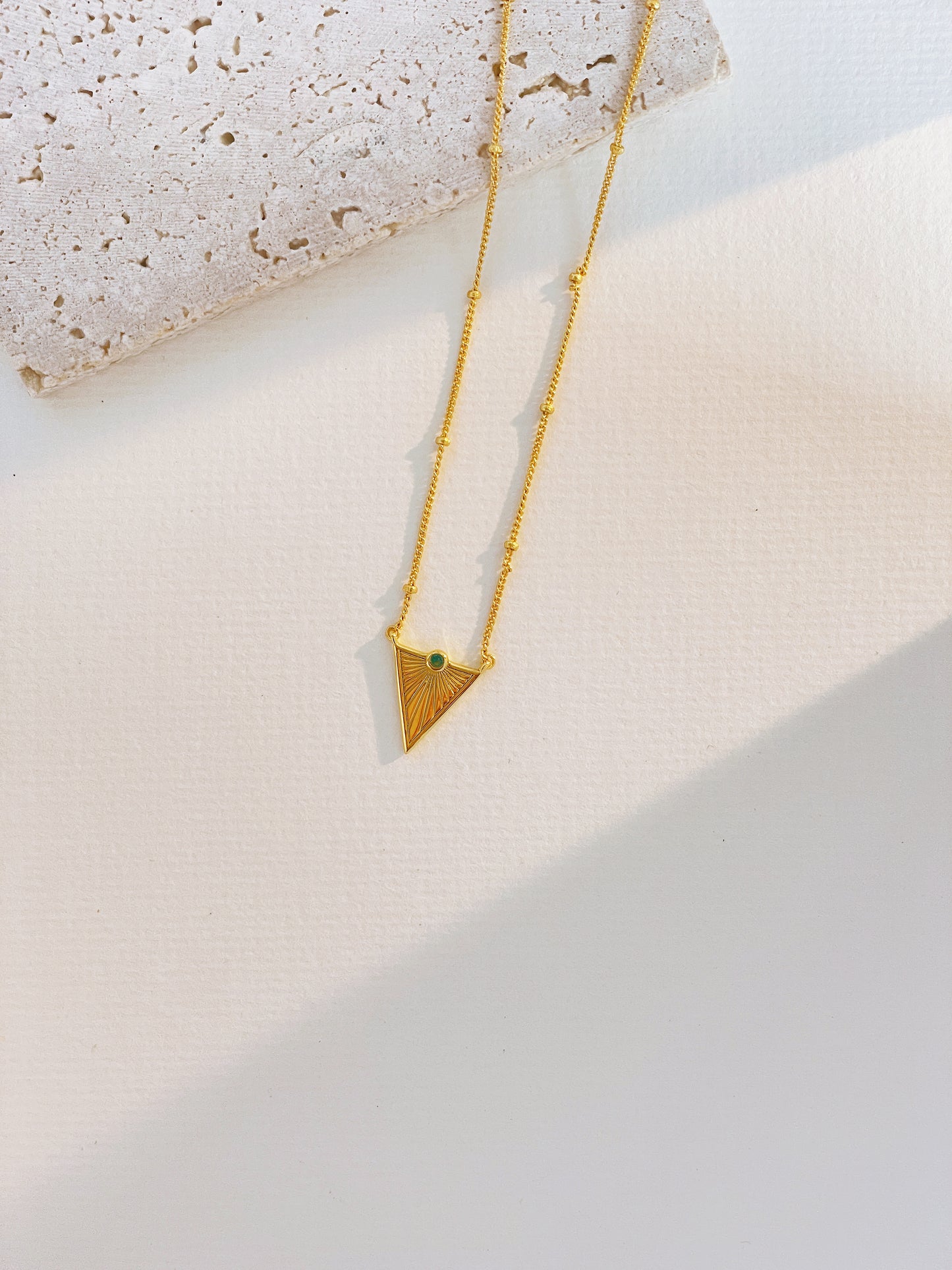 Triangle pendant necklace