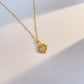 White seashell heart lock necklace