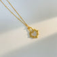 White seashell heart lock necklace