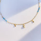 Turquoise and moonstone necklace