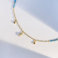 Turquoise and moonstone necklace