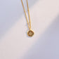 Disc star pendant necklace