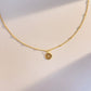 Disc star pendant necklace