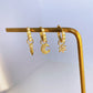 Small Opal Hoop Earrings