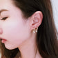 Small Opal Hoop Earrings