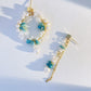 Asymmetrical wreath earrings