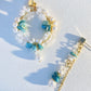 Asymmetrical wreath earrings