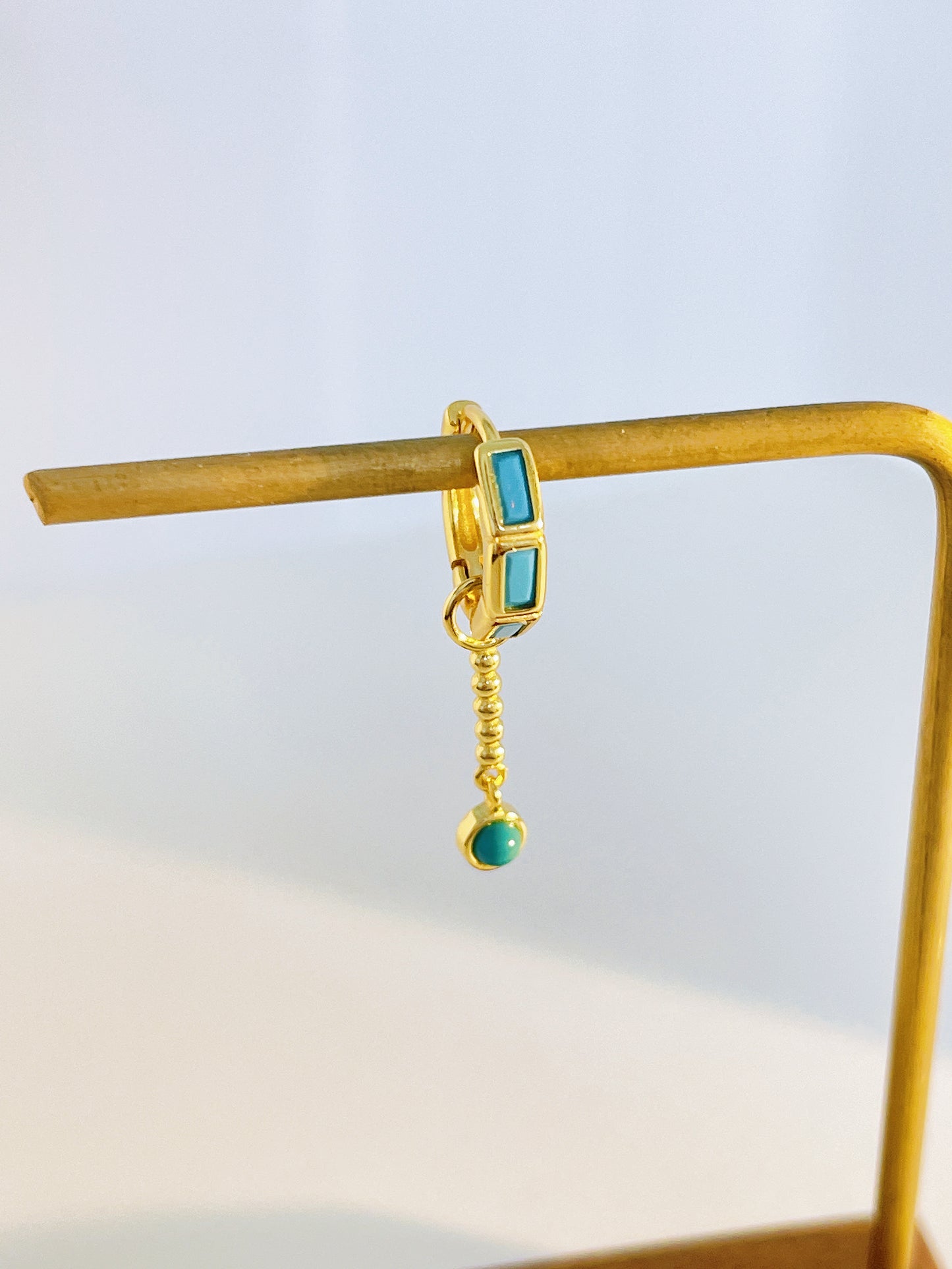 Turquoise hoops