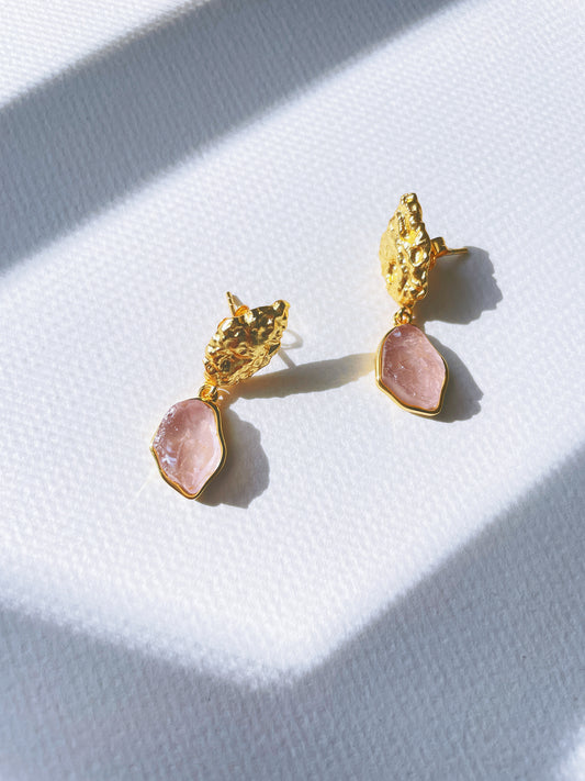 Rose Quartz Earrings