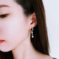 Purple Zirconia Hoops Earrings