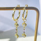 Purple Zirconia Hoops Earrings