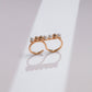 Pearl double finger ring