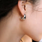 Sterling Silver Bean Earrings
