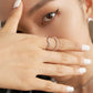 Sterling silver double layer ring